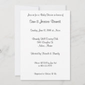 Stork Baby Shower Boy Einladung Ankündigung (Rückseite)