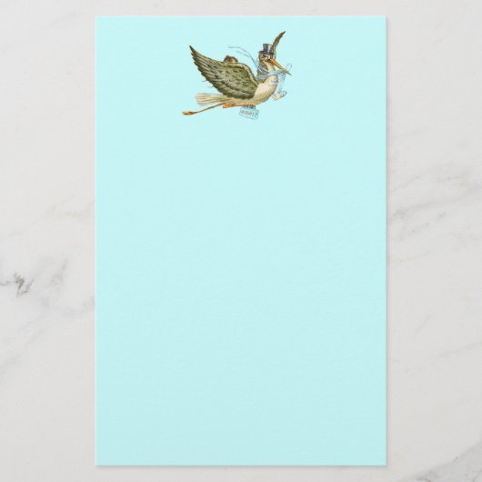 STORK BABY SHOWER BRIEFPAPIER (Vorderseite)