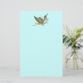 STORK BABY SHOWER BRIEFPAPIER (Stehend Vorderseite)