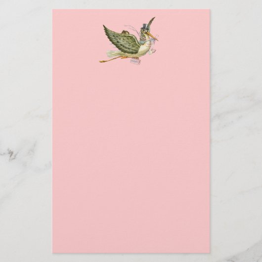 STORK BABY SHOWER BRIEFPAPIER (Vorderseite)