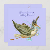 STORK BABY SHOWER EINLADUNG (Vorne/Hinten)