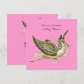 STORK BABY SHOWER EINLADUNG (Vorne/Hinten)