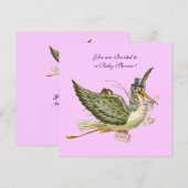 STORK BABY SHOWER EINLADUNG (Vorne/Hinten)