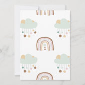 Stork Baby Shower Einladung - Es ist ein Junge (Rückseite)