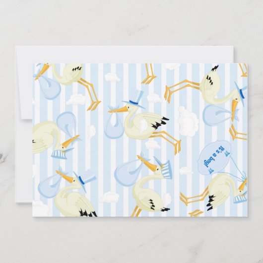 Stork Baby Shower Einladungen (Vorderseite)