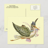 STORK BABY SHOWER EINLADUNGSPOSTKARTE (Vorne/Hinten)