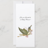 STORK BABY SHOWER, Filzpapier Einladung (Vorderseite)