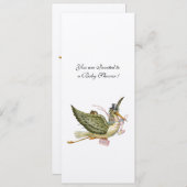 STORK BABY SHOWER, gold-metallisch Einladung (Vorne/Hinten)