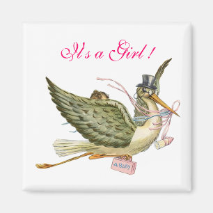 STORK BABY SHOWER MAGNET