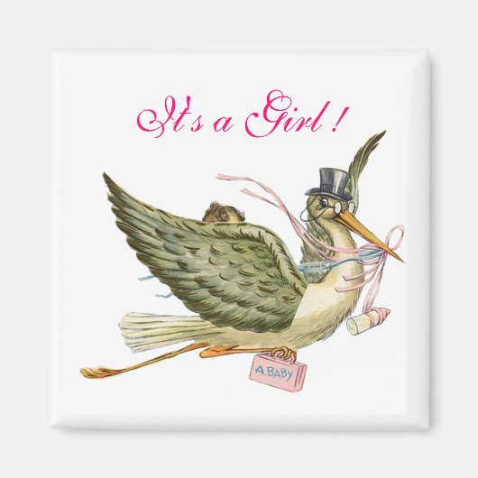 STORK BABY SHOWER MAGNET (Vorne)