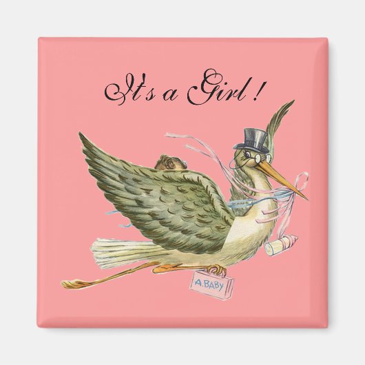 STORK BABY SHOWER MAGNET (Vorne)