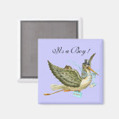 STORK BABY SHOWER MAGNET (Vorderseite/Rückseite)
