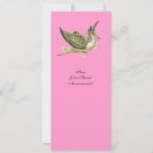 STORK BABY SHOWER MONOGRAM FOTOVORLAGE EINLADUNG (Rückseite)