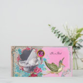 STORK BABY SHOWER MONOGRAM, ruby Ankündigung (Stehend Vorderseite)