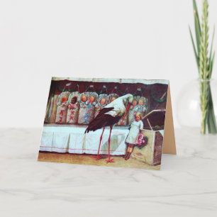 STORK BABY SHOWER New Babys Dankeskarte