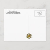 STORK BABY SHOWER New Babys Einladungspostkarte (Rückseite)