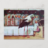 STORK BABY SHOWER New Babys Einladungspostkarte (Vorderseite)