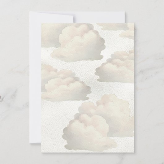 Stork Baby Shower Ribbon Bow Sonderlieferung Einladung (Rückseite)