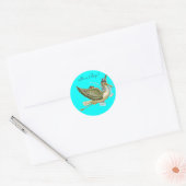 STORK BABY SHOWER RUNDER AUFKLEBER (Umschlag)