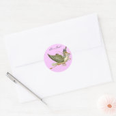 STORK BABY SHOWER RUNDER AUFKLEBER (Umschlag)