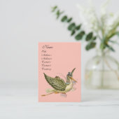 STORK BABY SHOWER VISITENKARTE (Stehend Vorderseite)