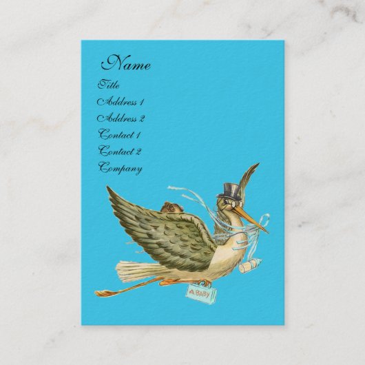 STORK BABY SHOWER VISITENKARTE (Vorderseite)