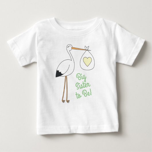 Stork Baby Showfeder Baby T-shirt (Vorderseite)