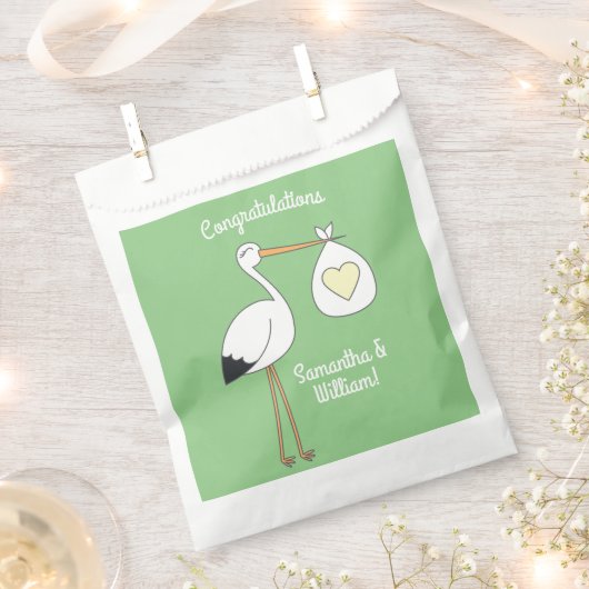 Stork Baby Showfeder Geschenktütchen (Ausgeschnitten)