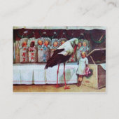 STORK BABY SHOWGelb Visitenkarte (Rückseite)