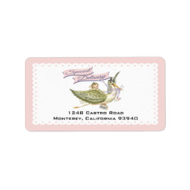 Stork Baby Showlabels Adressaufkleber