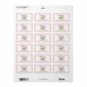 Stork Baby Showlabels Adressaufkleber (Vorne)