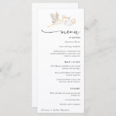 Stork Baby Showmenü Menükarte (Vorne/Hinten)