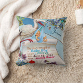 STORK, BABY UND KLEEBLATTS Blumenjungen Babystatte Kissen (Decke)