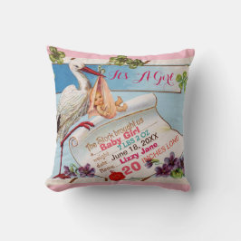 STORK, BABY UND KLEEBLATTS Blumenmädchen Babysäcke Kissen