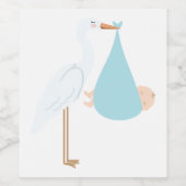 Stork Baby Weinetikett (Einzelnes Label)