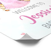 Stork Begrüßung Party Zeichen Girl giraffe Party P Poster (Ecke)