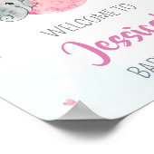 Stork Begrüßungsschild Party Girl Elefanten Plakat (Ecke)