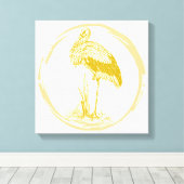 Stork Bird Leinwanddruck (Insitu (Holzboden))