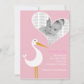 Stork Birth Ankündigung (Vorderseite)