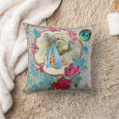 STORK BLUE BOY BABY DUSCHE ROSE FLORAL MONOGRAM KISSEN (Decke)