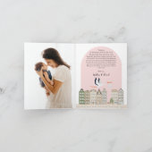 Stork Boho Baby Dusche Sprinkle Danke Karte (Innenseite)