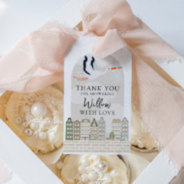 Stork Boho Baby Dusche Sprinkle Vielen Dank für Ih Geschenkanhänger