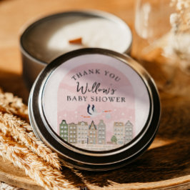 Stork Boho Baby Shower Sprinkle Danke Runder Aufkleber