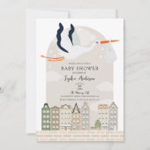 Stork Boho Babydusche Sonderauslieferung Sprinkle Einladung (Vorderseite)