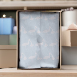 Stork Boy Baby Dusche Blue Tissue Paper Seidenpapier