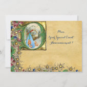 STORK BOY BABY DUSCHMUSTER FLORALPARKPLATZ MONOGRA EINLADUNG (Rückseite)