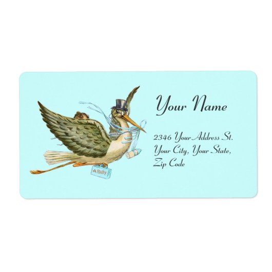 STORK BOY BABY SHOWER , Blue White (Vorne)