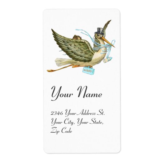 STORK BOY BABY SHOWER , Blue White (Vorne)