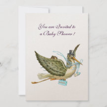 STORK BOY BABY SHOWER Blue White Champagne