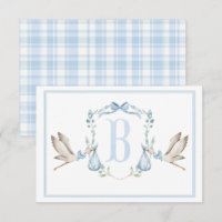 Stork Boy Preppy Southern Blue Baby Dusche